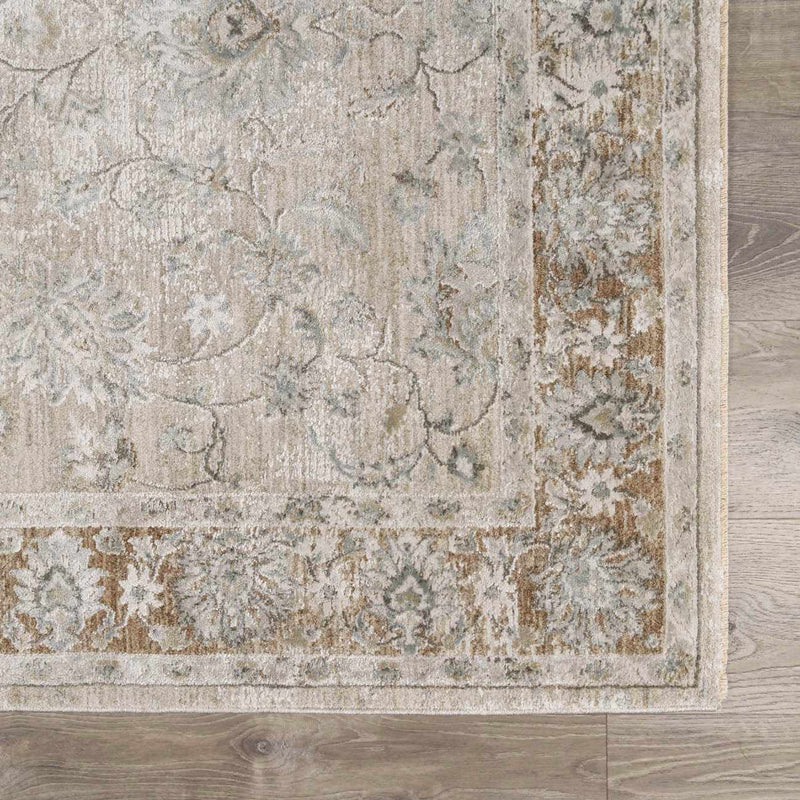 Kerem Cream Thick Luxe Damask Rug by Boutique Rugs