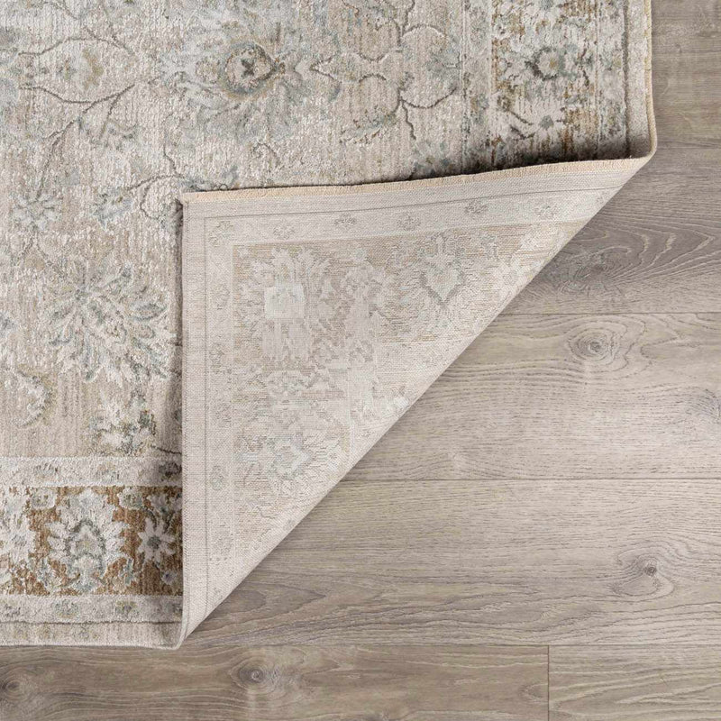 Kerem Cream Thick Luxe Damask Rug by Boutique Rugs