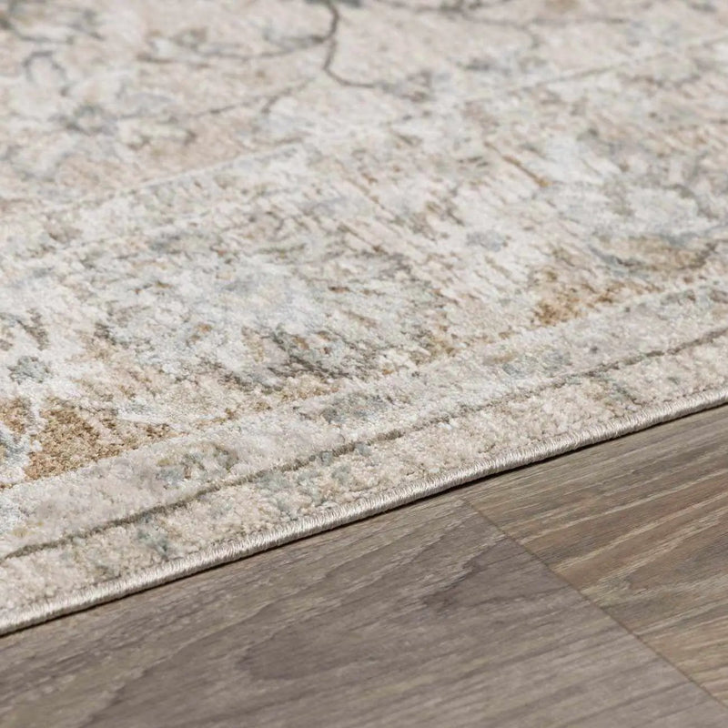 Kerem Cream Thick Luxe Damask Rug by Boutique Rugs