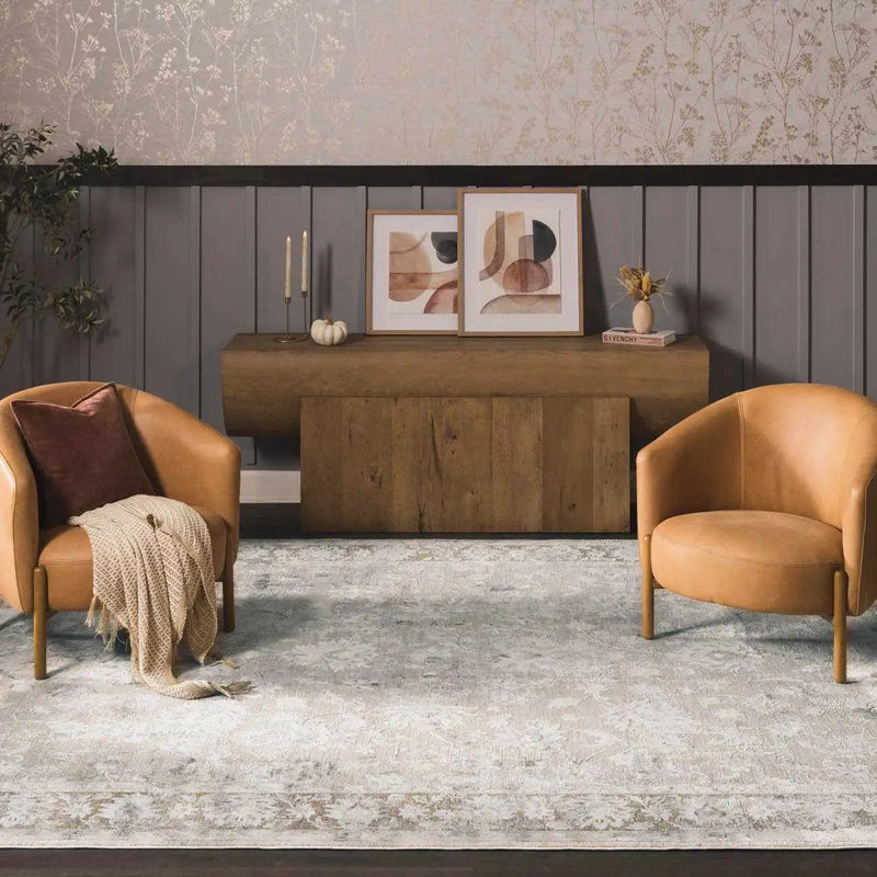 Kerem Cream Thick Luxe Damask Rug by Boutique Rugs