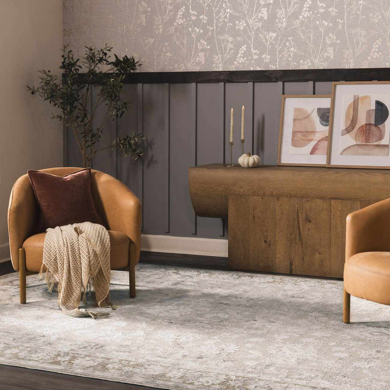 Kerem Cream Thick Luxe Damask Rug by Boutique Rugs