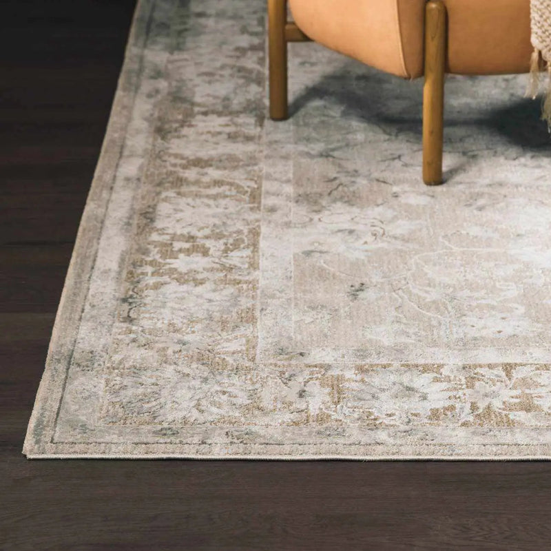 Kerem Cream Thick Luxe Damask Rug by Boutique Rugs