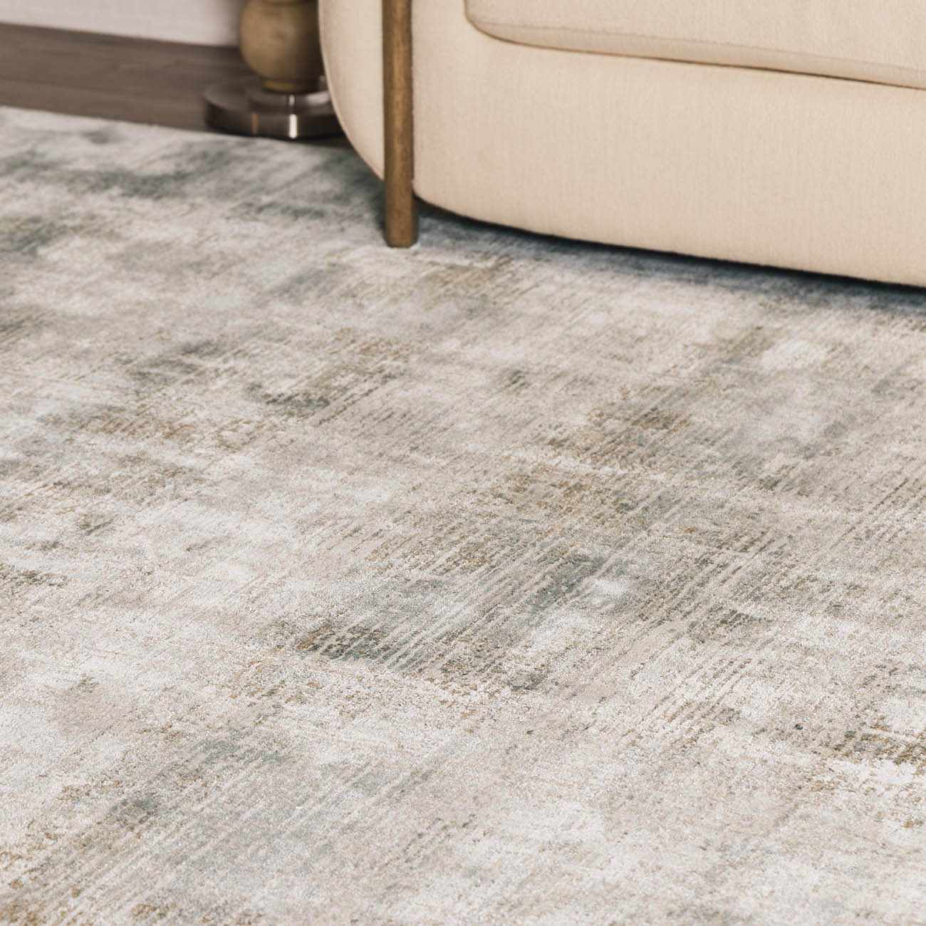 Neron Blue Gray Thick Luxe Abstract Rug by Boutique Rugs
