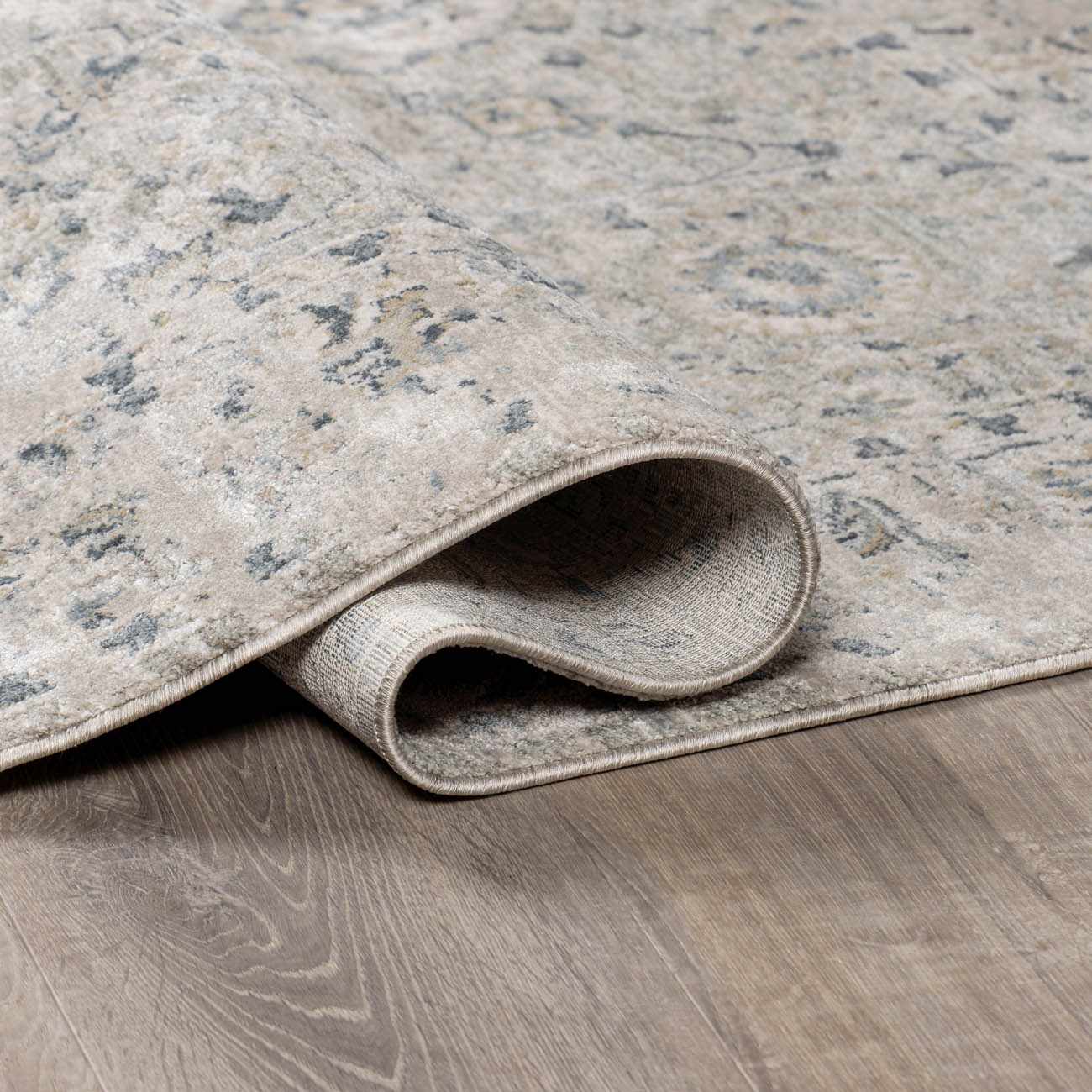 Melianna Gray Blue Thick Luxe Boutique Rug by Boutique Rugs