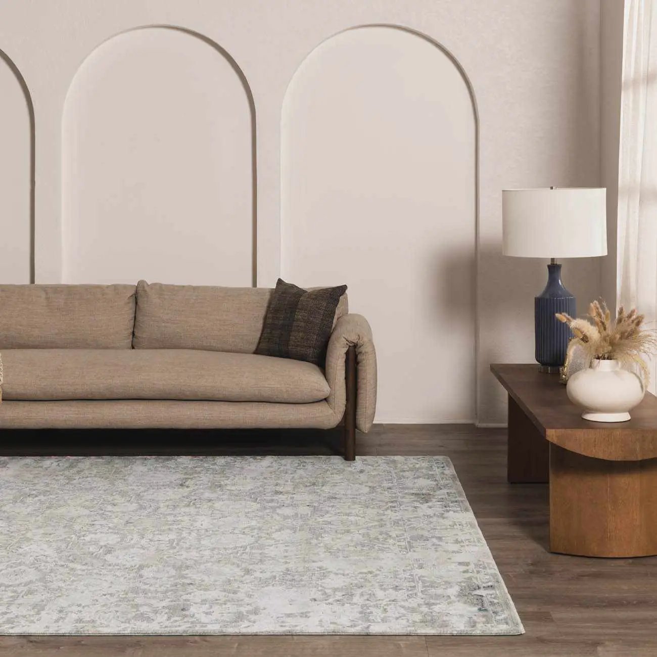 Melianna Gray Blue Thick Luxe Boutique Rug by Boutique Rugs