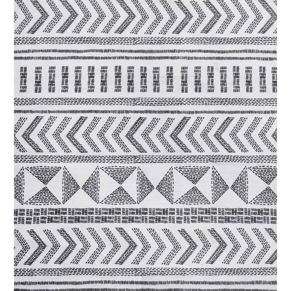 72-inch Polyester Shower Curtain with Black White Scandinavian Chevron Pattern by HomePacific