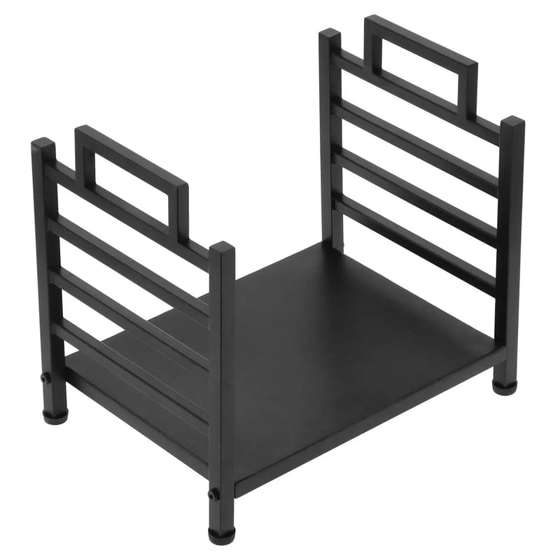 Modern Black Wrought Iron Indoor Outdoor Firewood Holder Log Rack by HomePacific