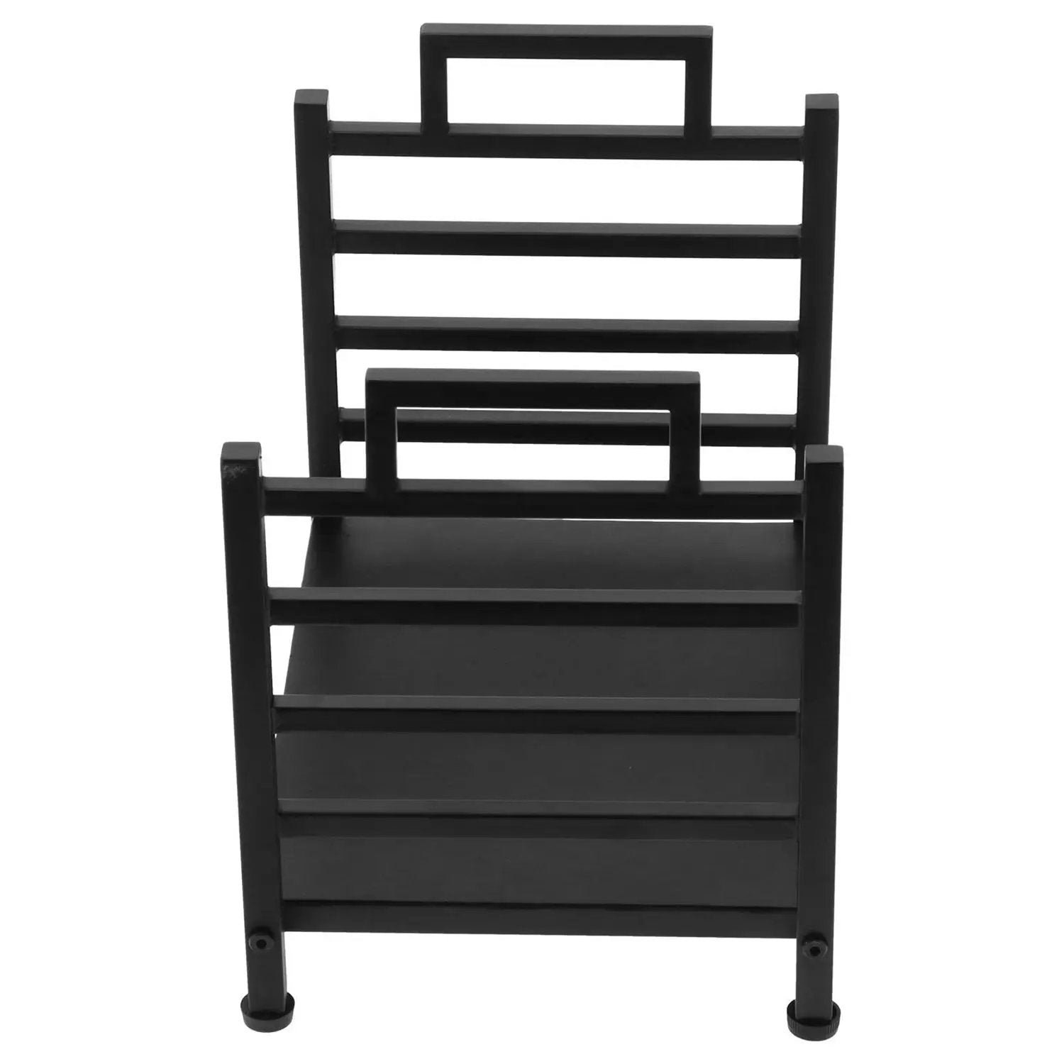 Modern Black Wrought Iron Indoor Outdoor Firewood Holder Log Rack by HomePacific