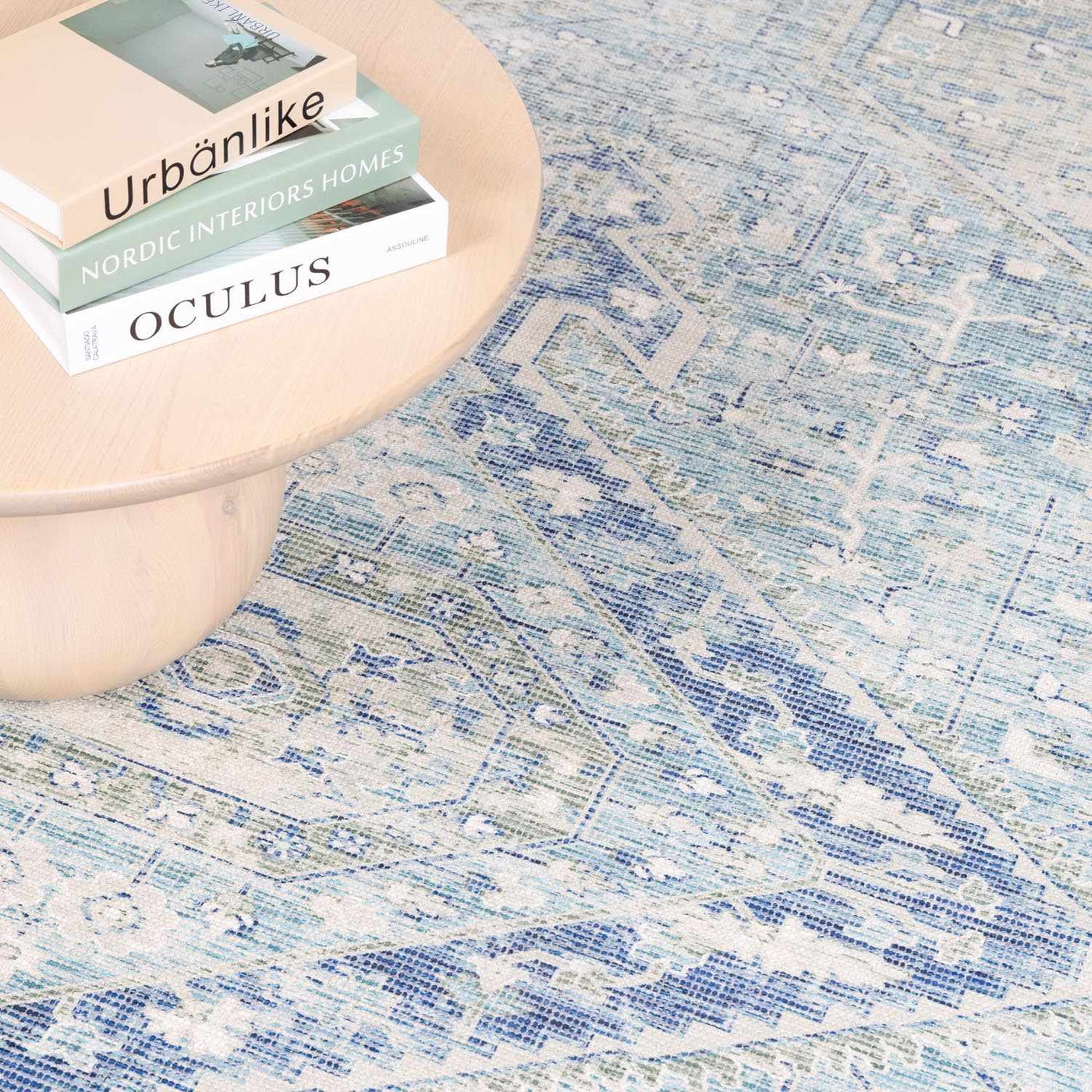 Byers Handmade Cotton-blend Aqua Rug by Boutique Rugs