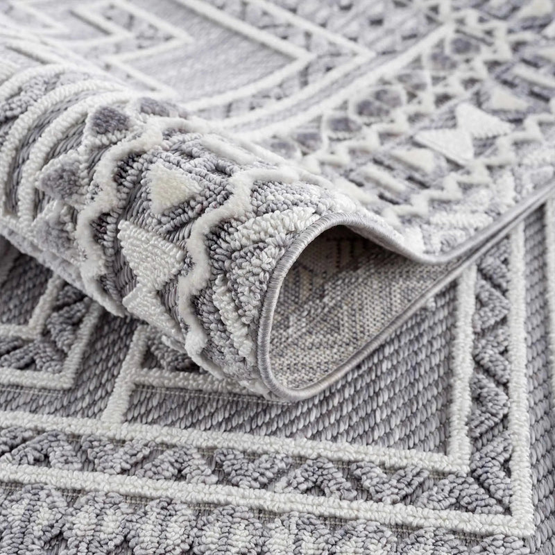Alya Charcoal Textured Area Rug by Hauteloom