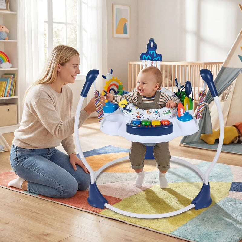 Baby Activity Center Baby Jumper and Bouncer with 6 Interactive Toys Lights and Music by DirectDeals