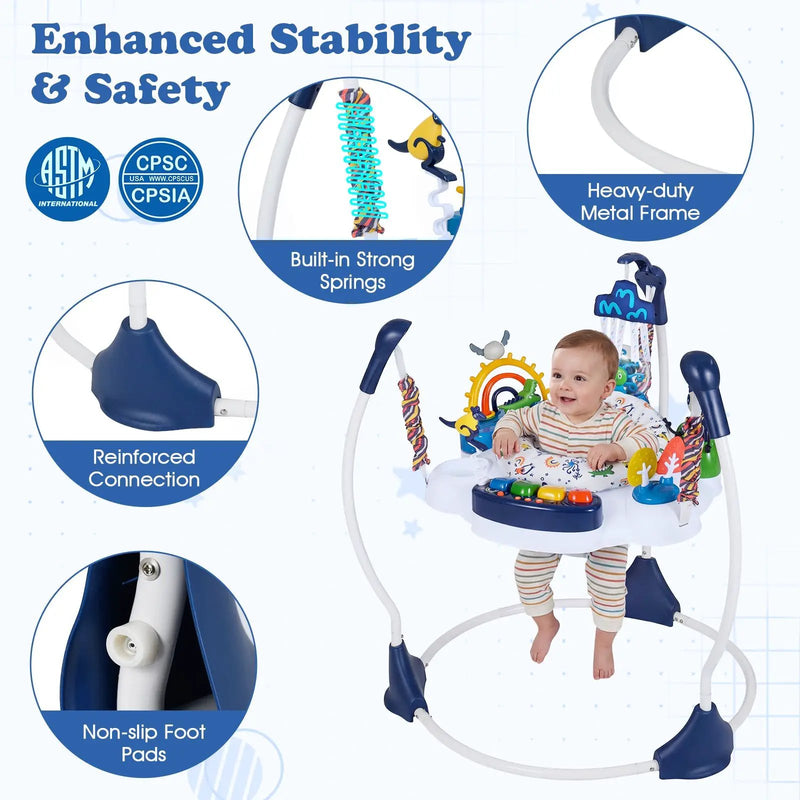 Baby Activity Center Baby Jumper and Bouncer with 6 Interactive Toys Lights and Music by DirectDeals