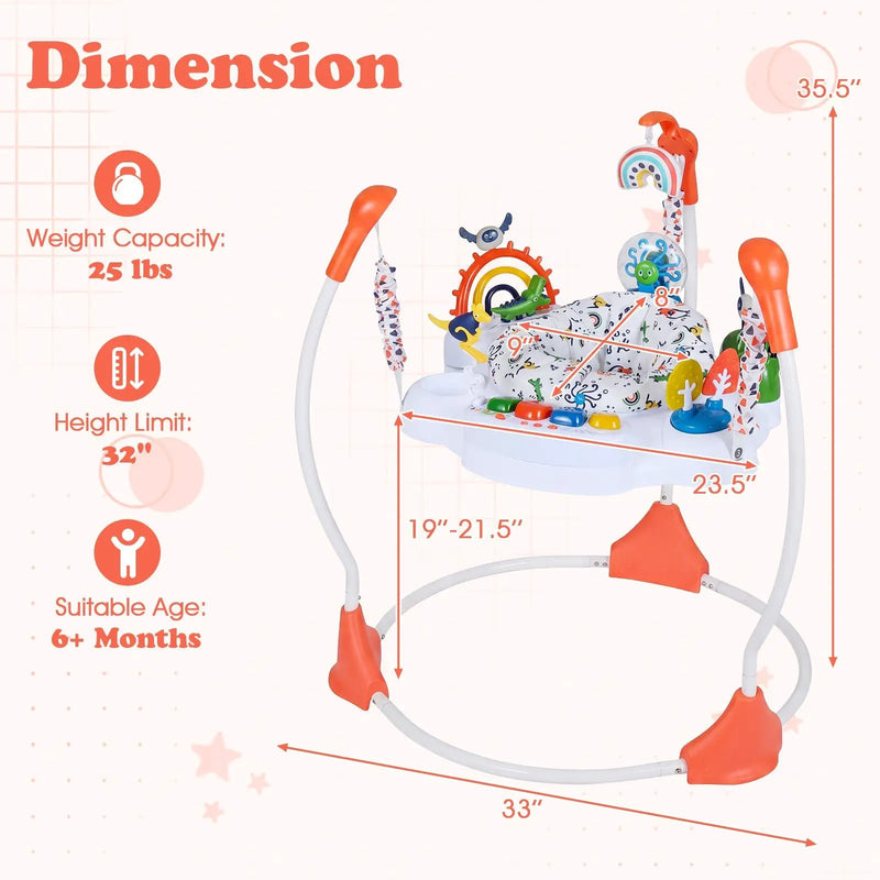 Baby Activity Center Baby Jumper and Bouncer with 6 Interactive Toys Lights and Music by DirectDeals