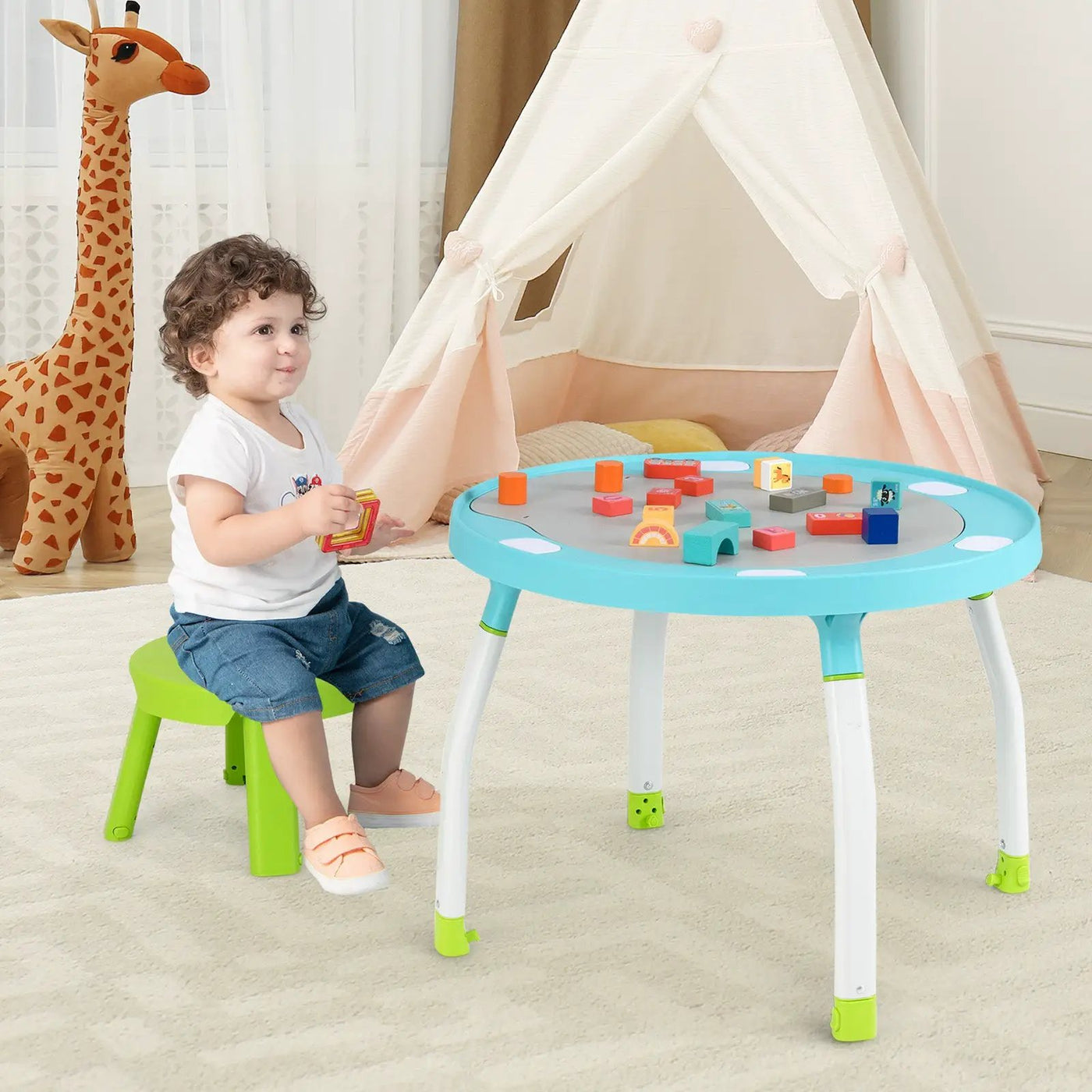 5-in-1 Baby Activity Center Interactive Bounce Seat with Removable Toys by DirectDeals