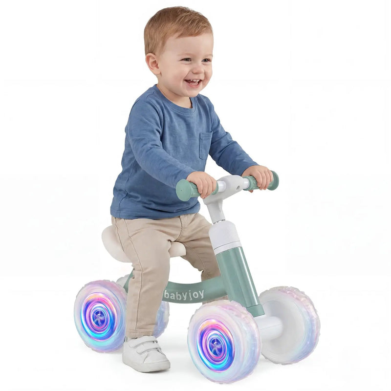 Baby Balance Bike with Adjustable Handlebar and Seat with Lighting Wheels by DirectDeals