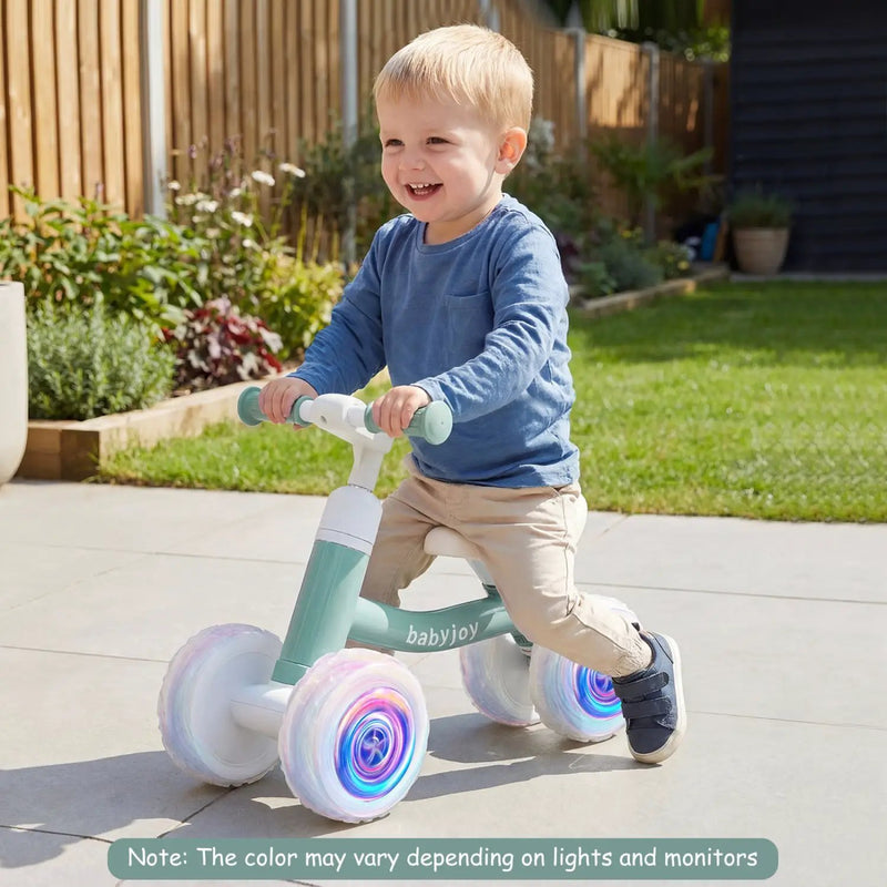 Baby Balance Bike with Adjustable Handlebar and Seat with Lighting Wheels by DirectDeals