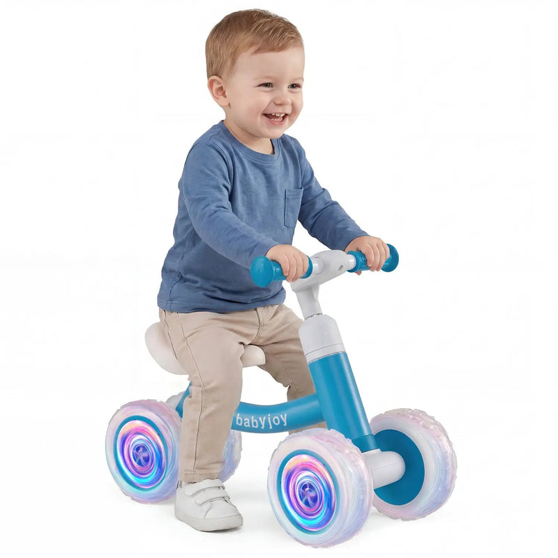 Baby Balance Bike with Adjustable Handlebar and Seat with Lighting Wheels by DirectDeals
