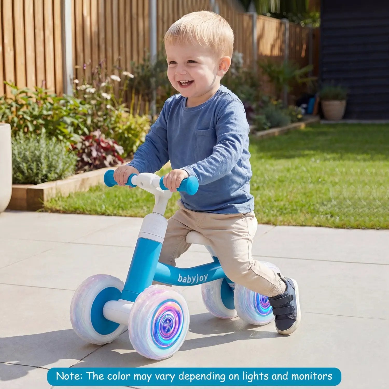 Baby Balance Bike with Adjustable Handlebar and Seat with Lighting Wheels by DirectDeals