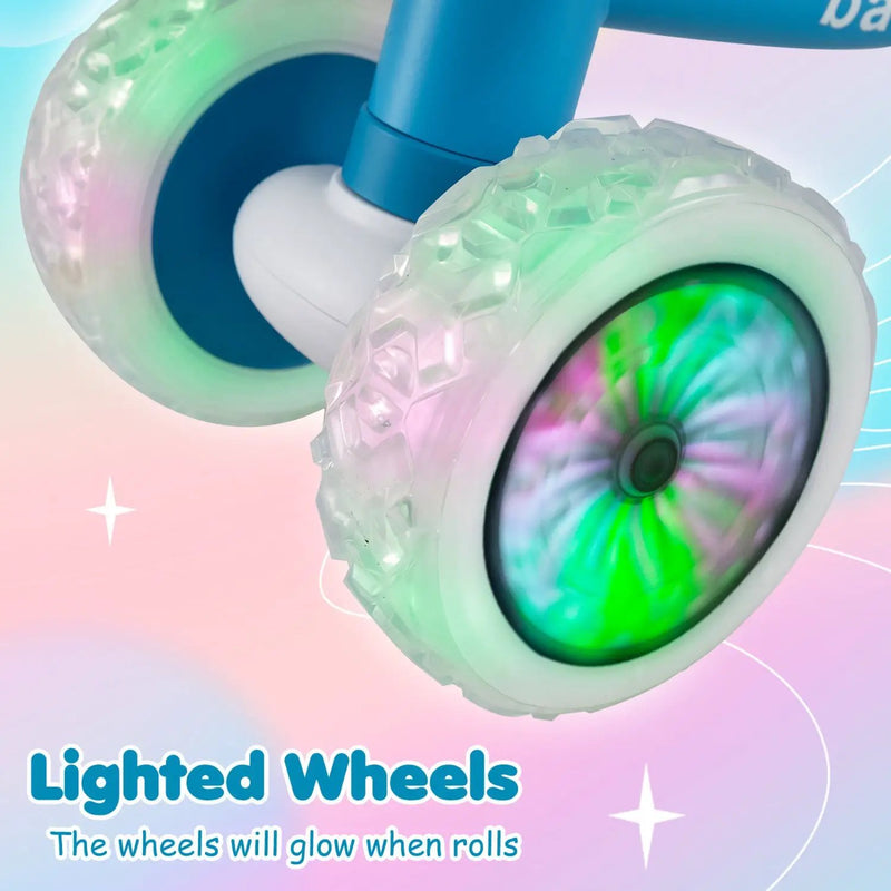 Baby Balance Bike with Adjustable Handlebar and Seat with Lighting Wheels by DirectDeals