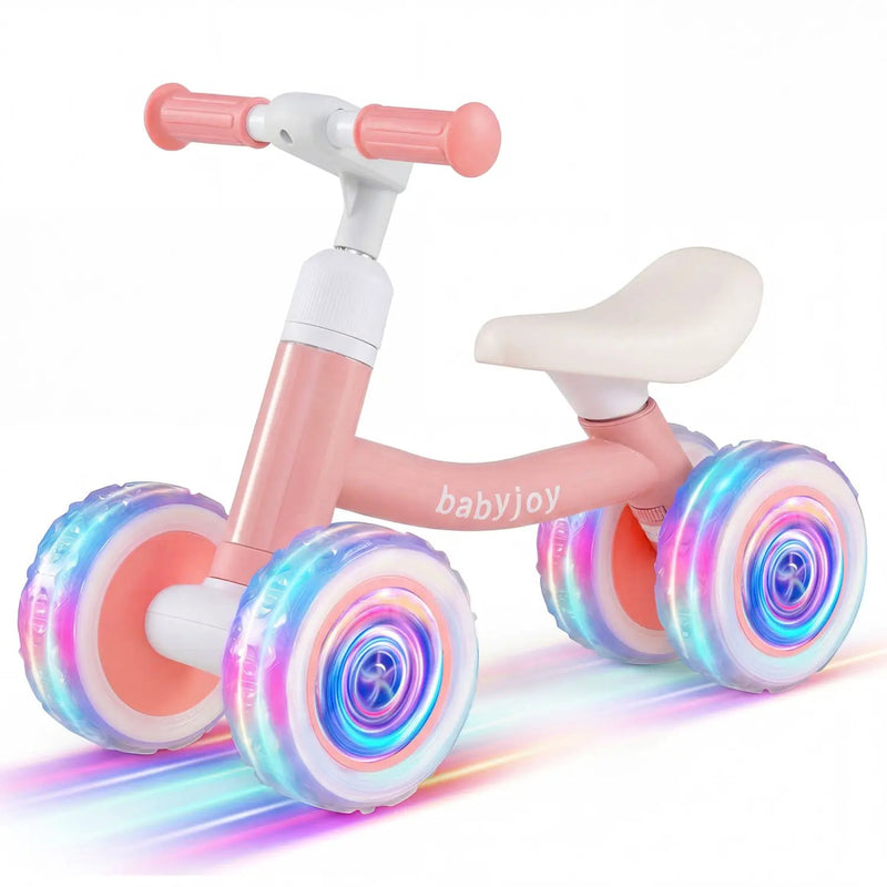 Baby Balance Bike with Adjustable Handlebar and Seat with Lighting Wheels by DirectDeals