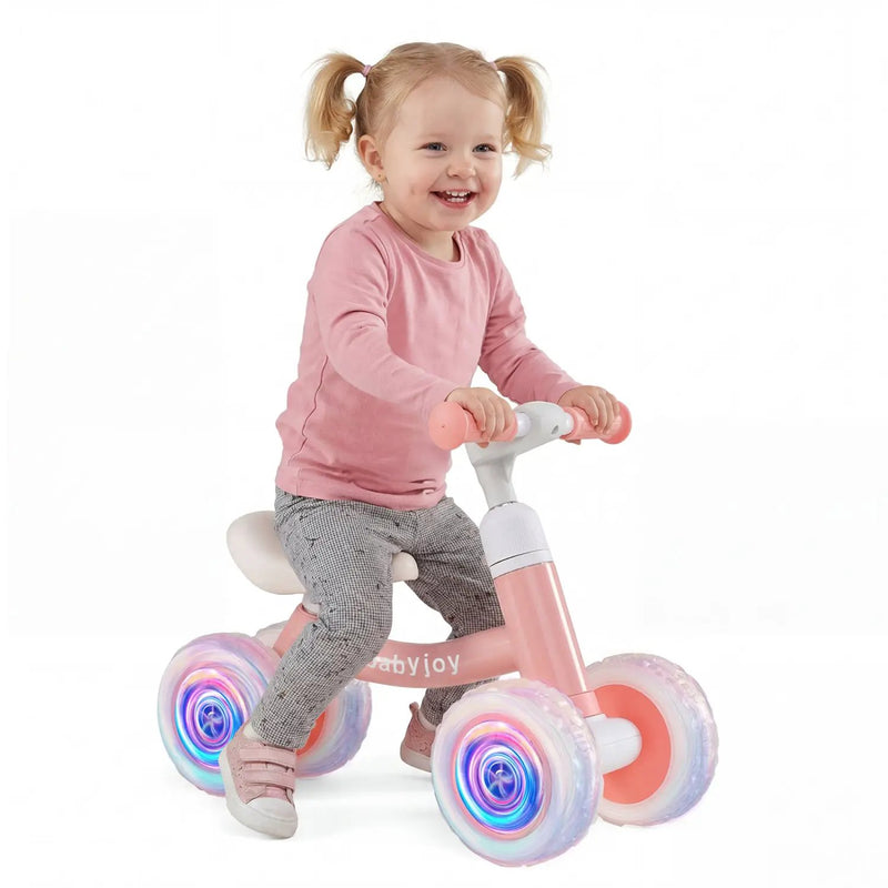 Baby Balance Bike with Adjustable Handlebar and Seat with Lighting Wheels by DirectDeals