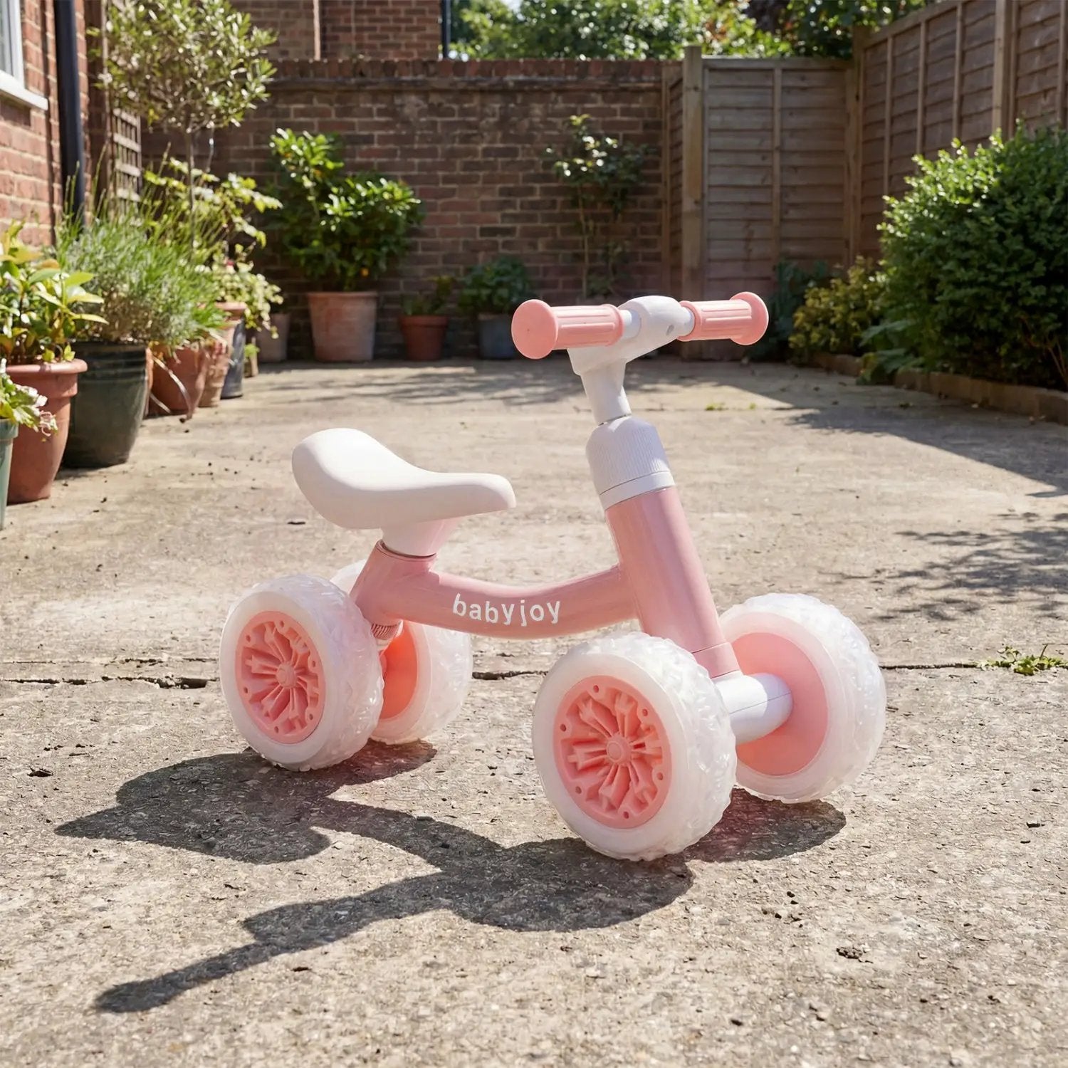 Baby Balance Bike with Adjustable Handlebar and Seat with Lighting Wheels by DirectDeals