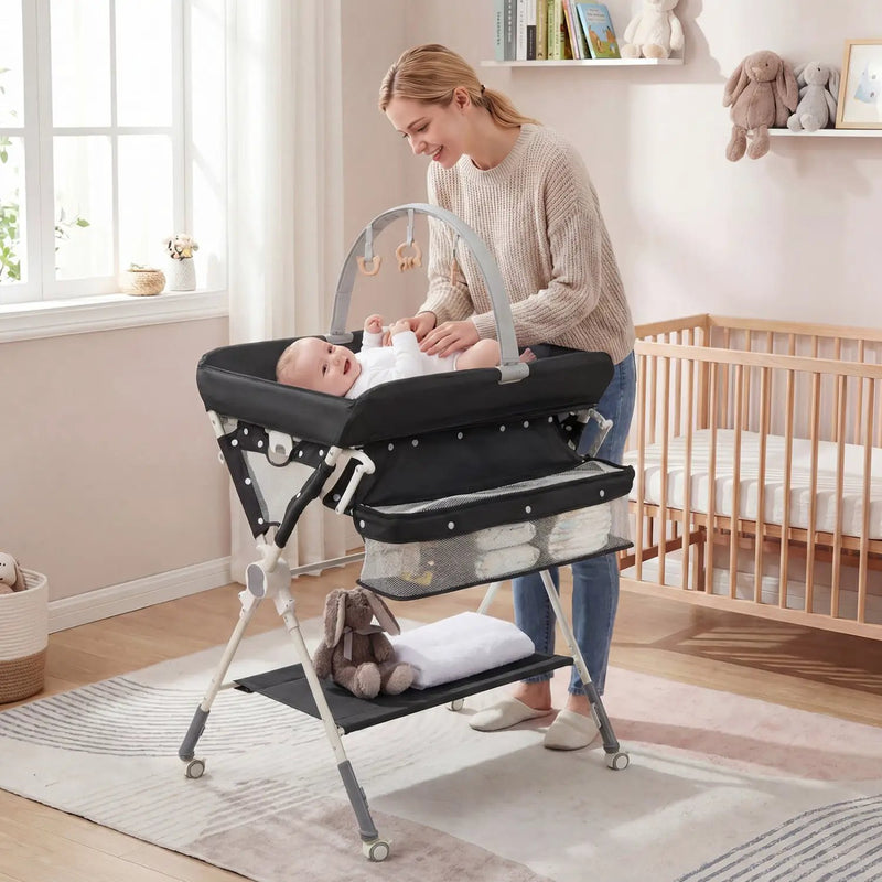 Baby Changing Table Foldable Diaper Changing Station with Storage Bag and Shelf by DirectDeals