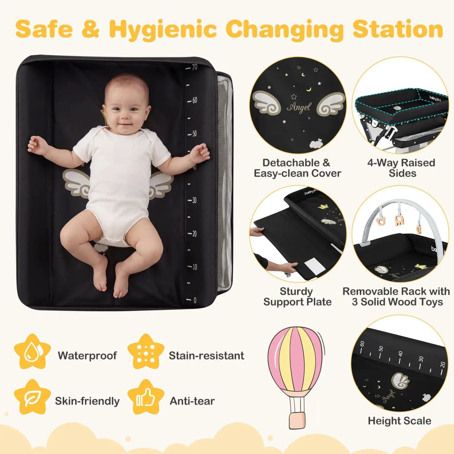 Baby Changing Table Foldable Diaper Changing Station with Storage Bag and Shelf by DirectDeals