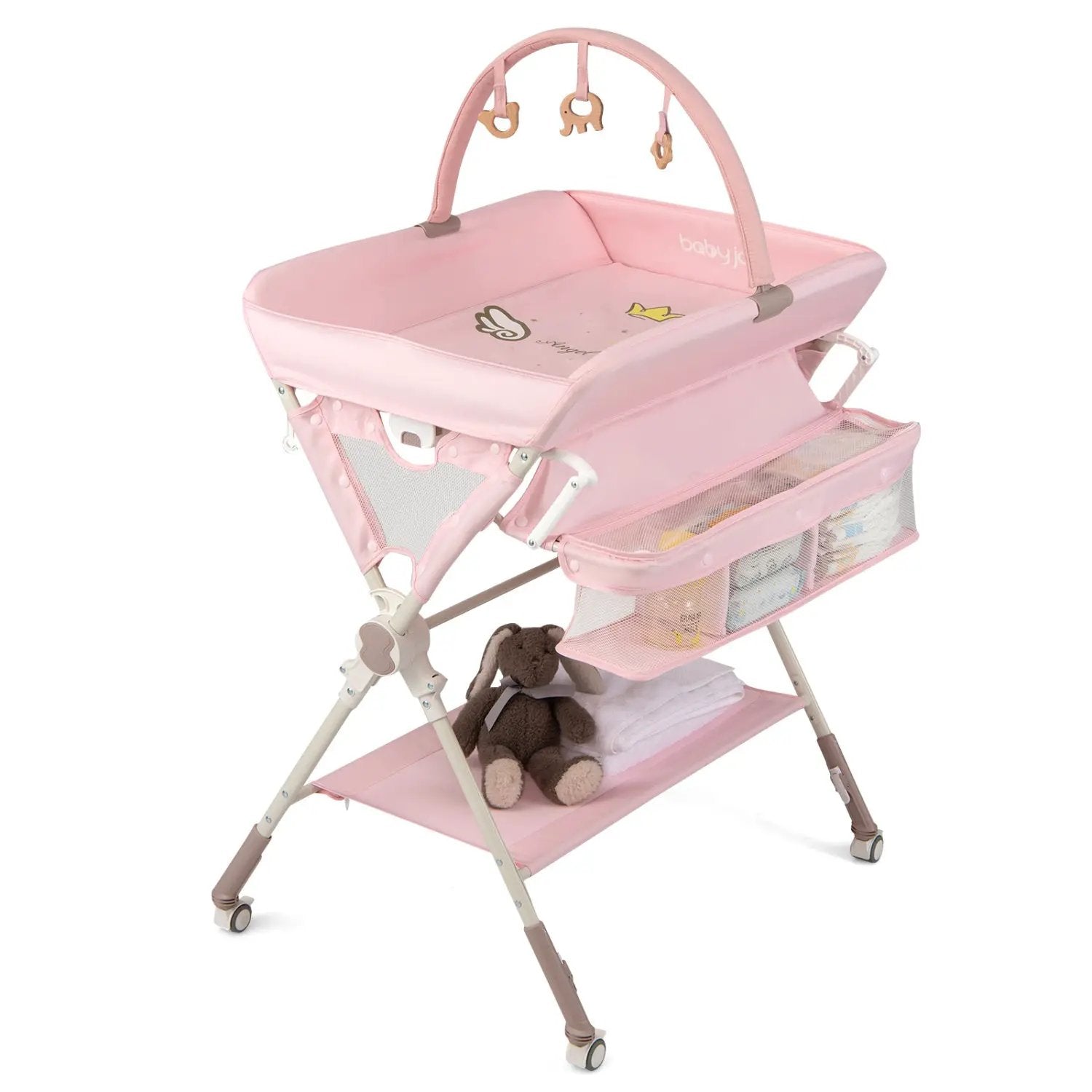 Baby Changing Table Foldable Diaper Changing Station with Storage Bag and Shelf by DirectDeals