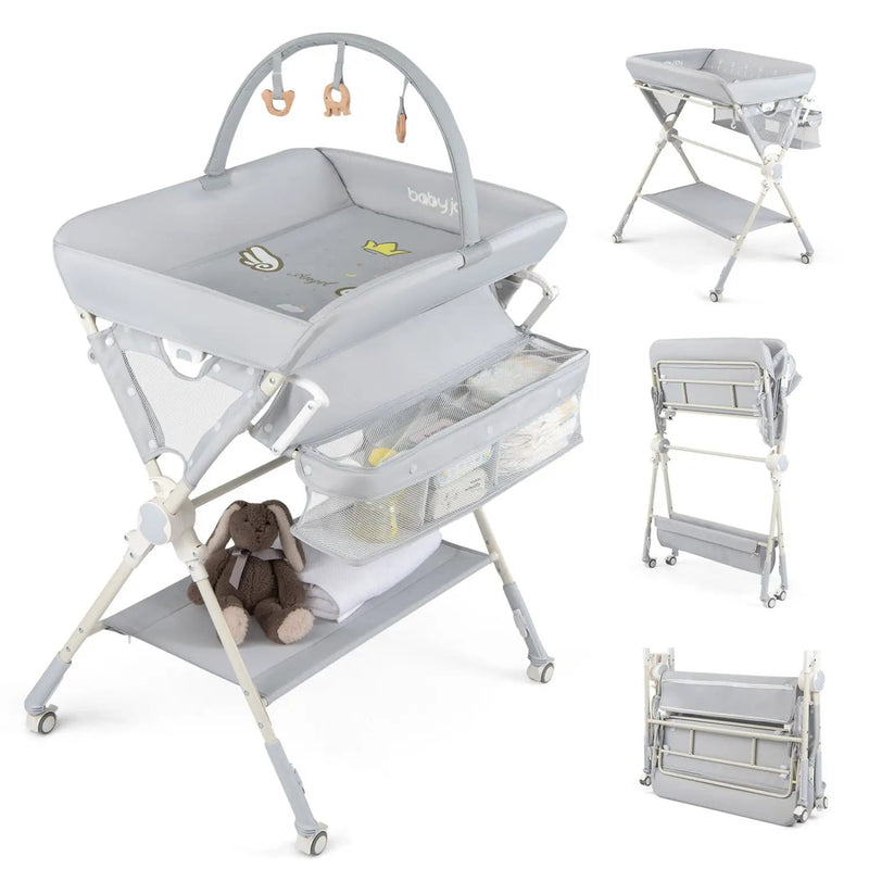 Baby Changing Table Foldable Diaper Changing Station with Storage Bag and Shelf by DirectDeals