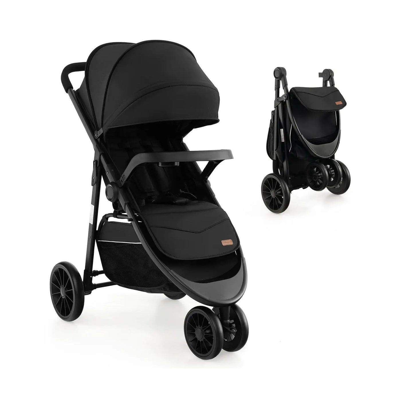 Baby Jogging Stroller with Adjustable Canopy for Newborn by DirectDeals