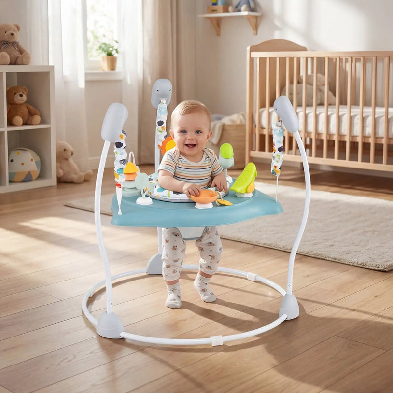 Baby Jump and Play Activity Center with Rotatable Seat and Interactive Toys by DirectDeals