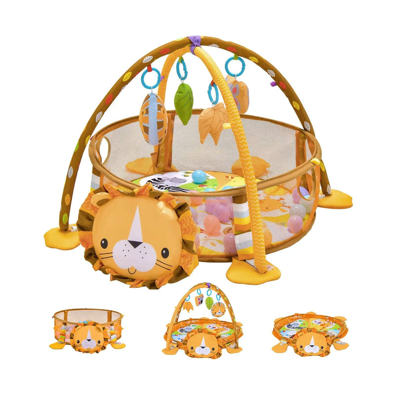 4-in-1 Baby Play Gym with Soft Padding Mat and Arch Design by DirectDeals