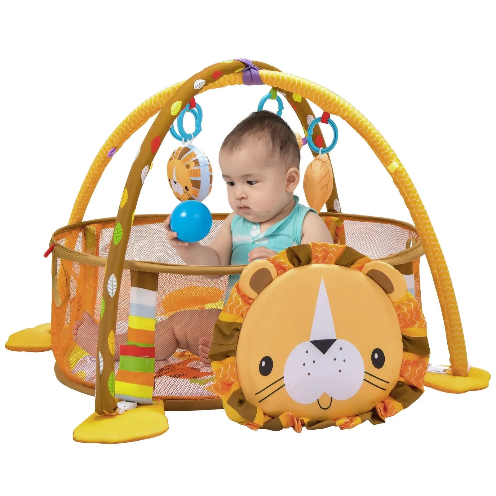 4-in-1 Baby Play Gym with Soft Padding Mat and Arch Design by DirectDeals