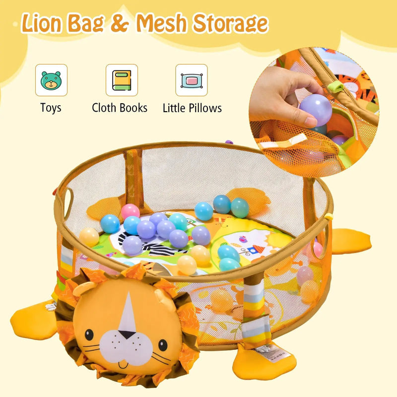 4-in-1 Baby Play Gym with Soft Padding Mat and Arch Design by DirectDeals