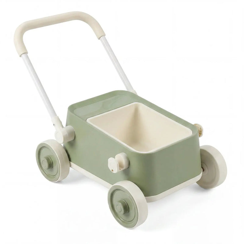 Push Walker with Storage Basket and Foldable Handle by DirectDeals