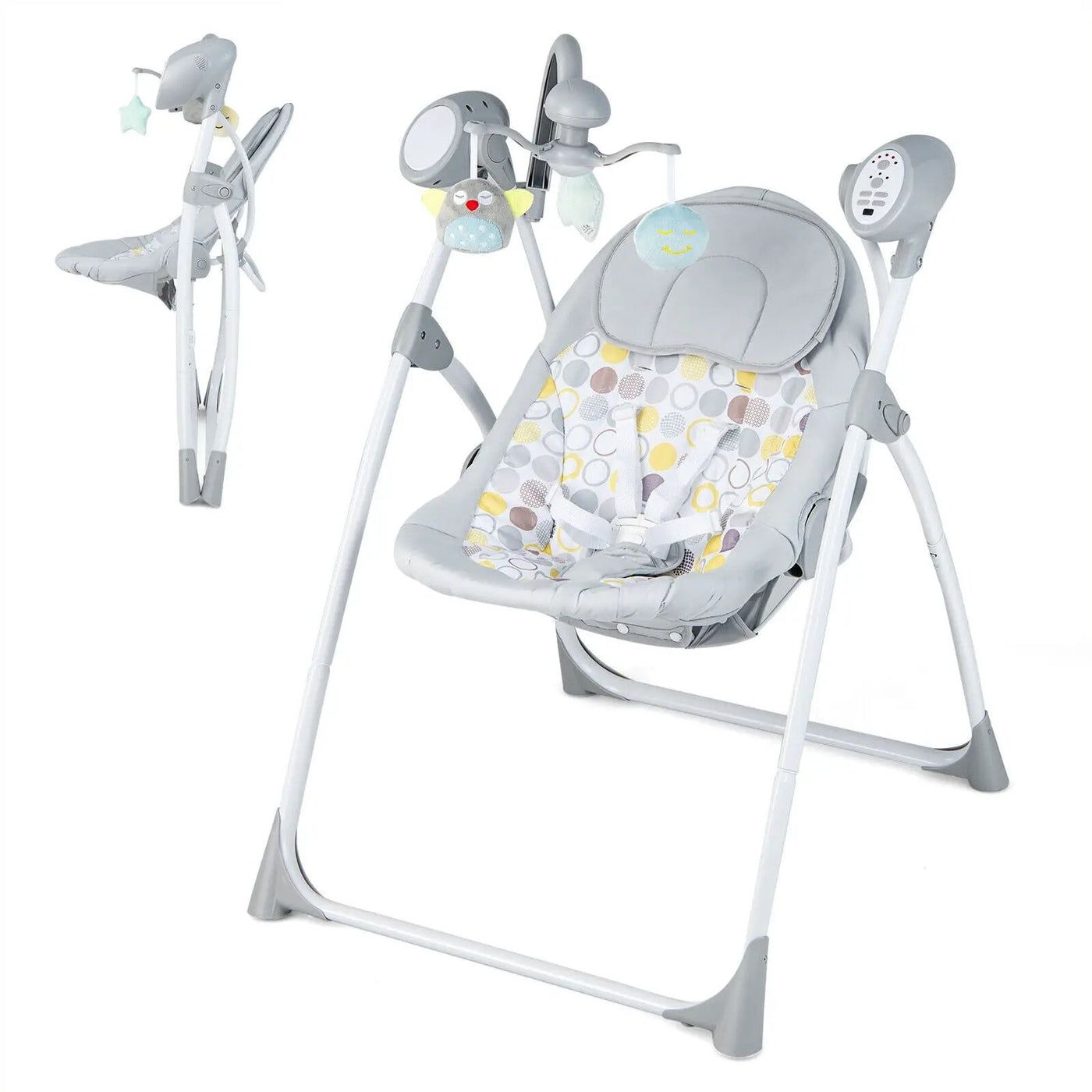 Electric Foldable Baby Rocking Chair with Adjustable Backrest by DirectDeals