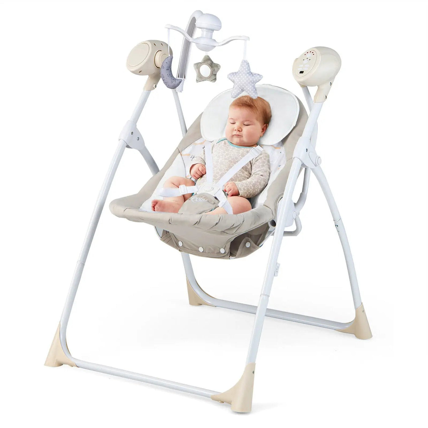 Electric Foldable Baby Rocking Chair with Adjustable Backrest by DirectDeals