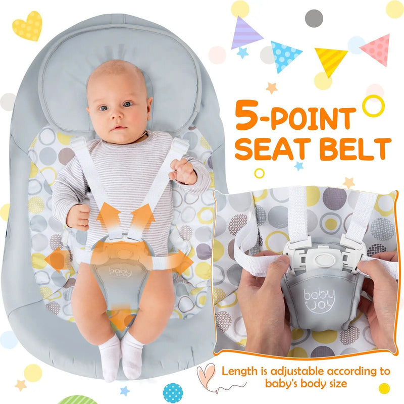 Electric Foldable Baby Rocking Chair with Adjustable Backrest by DirectDeals