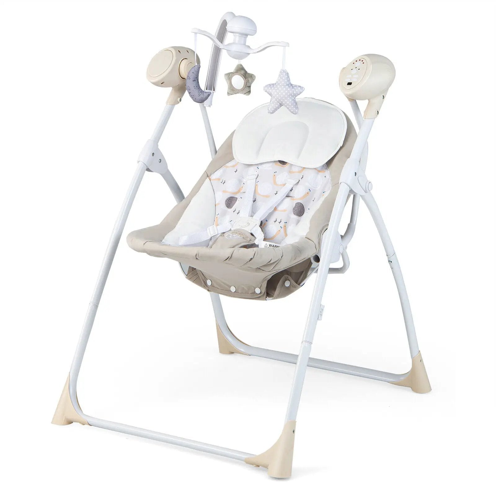 Electric Foldable Baby Rocking Chair with Adjustable Backrest by DirectDeals