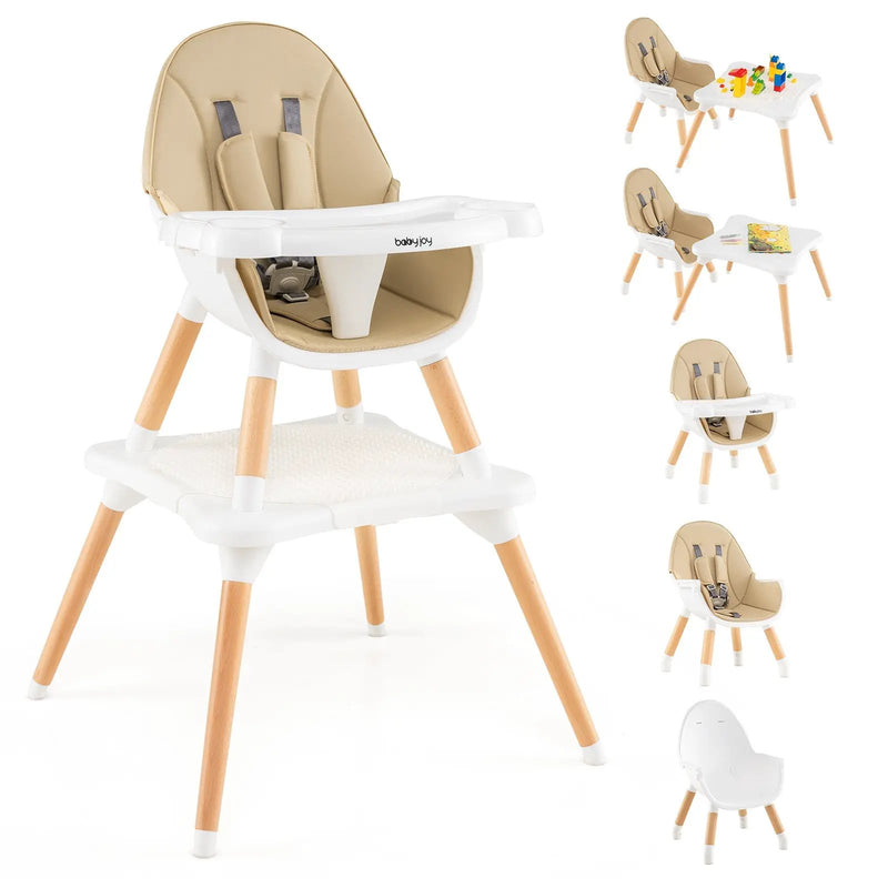 5-in-1 Baby Wooden Convertible High Chair by DirectDeals