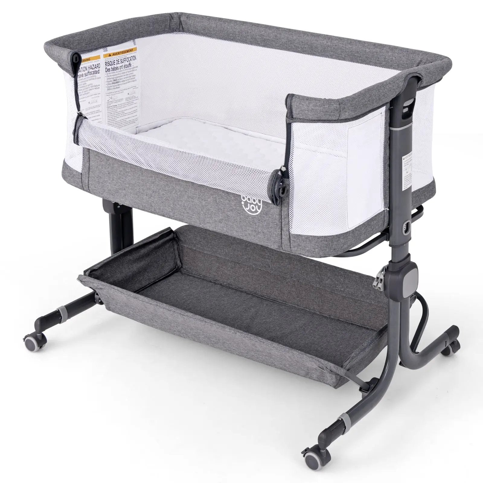 Bedside Sleeper Bassinet with 6-Level Adjustable Height by DirectDeals