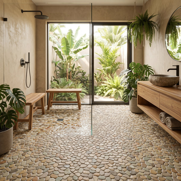 Bali Mix Natural Pebble Mosaics 12x12