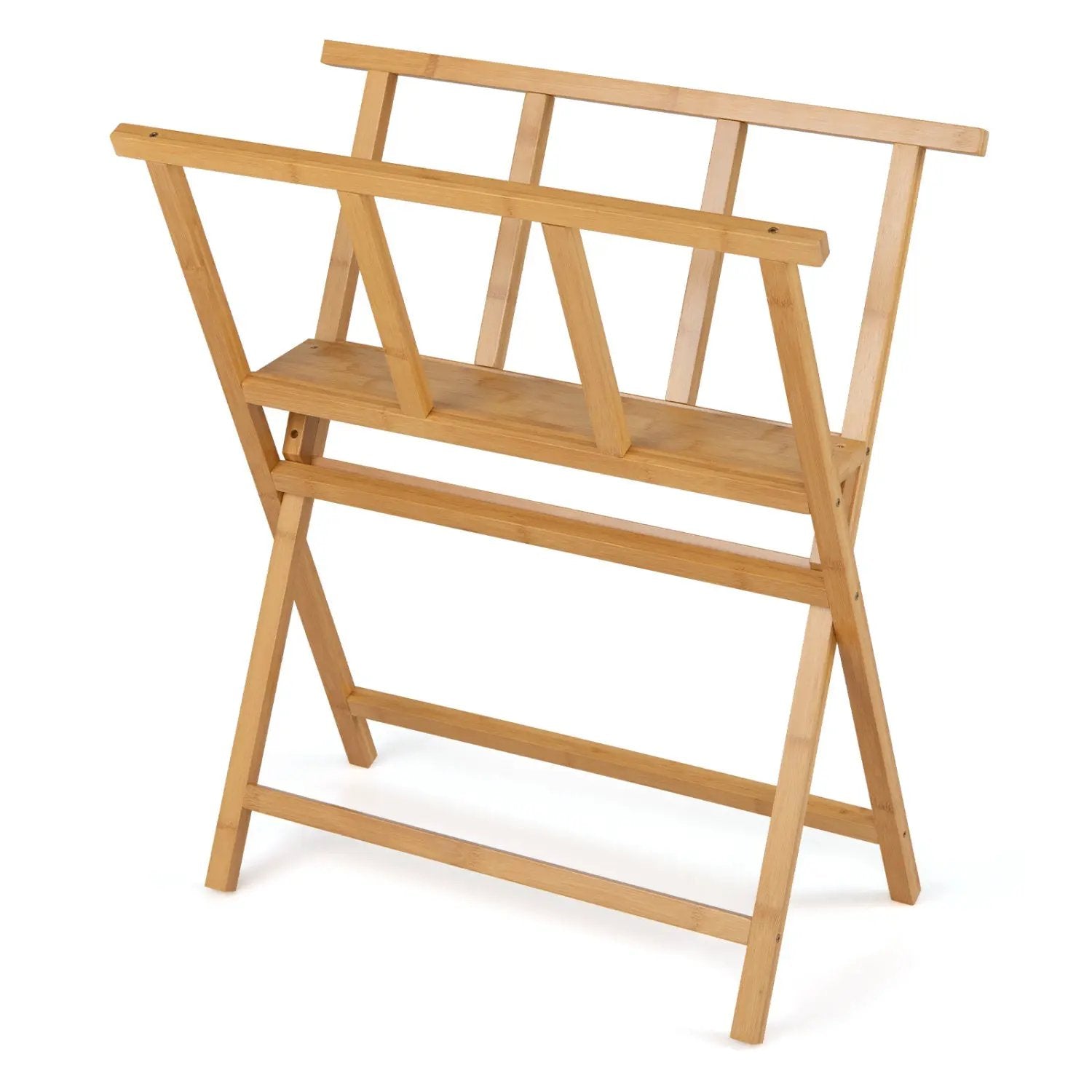 Bamboo Art Print Rack for Canvas Storage and Display by DirectDeals
