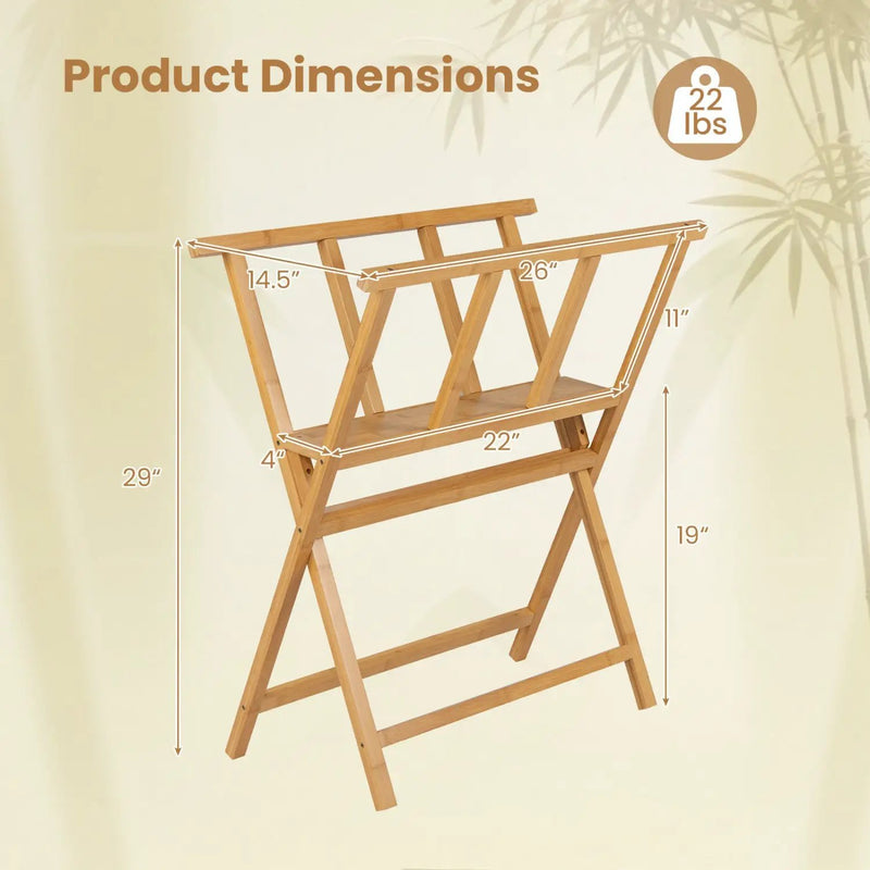 Bamboo Art Print Rack for Canvas Storage and Display by DirectDeals