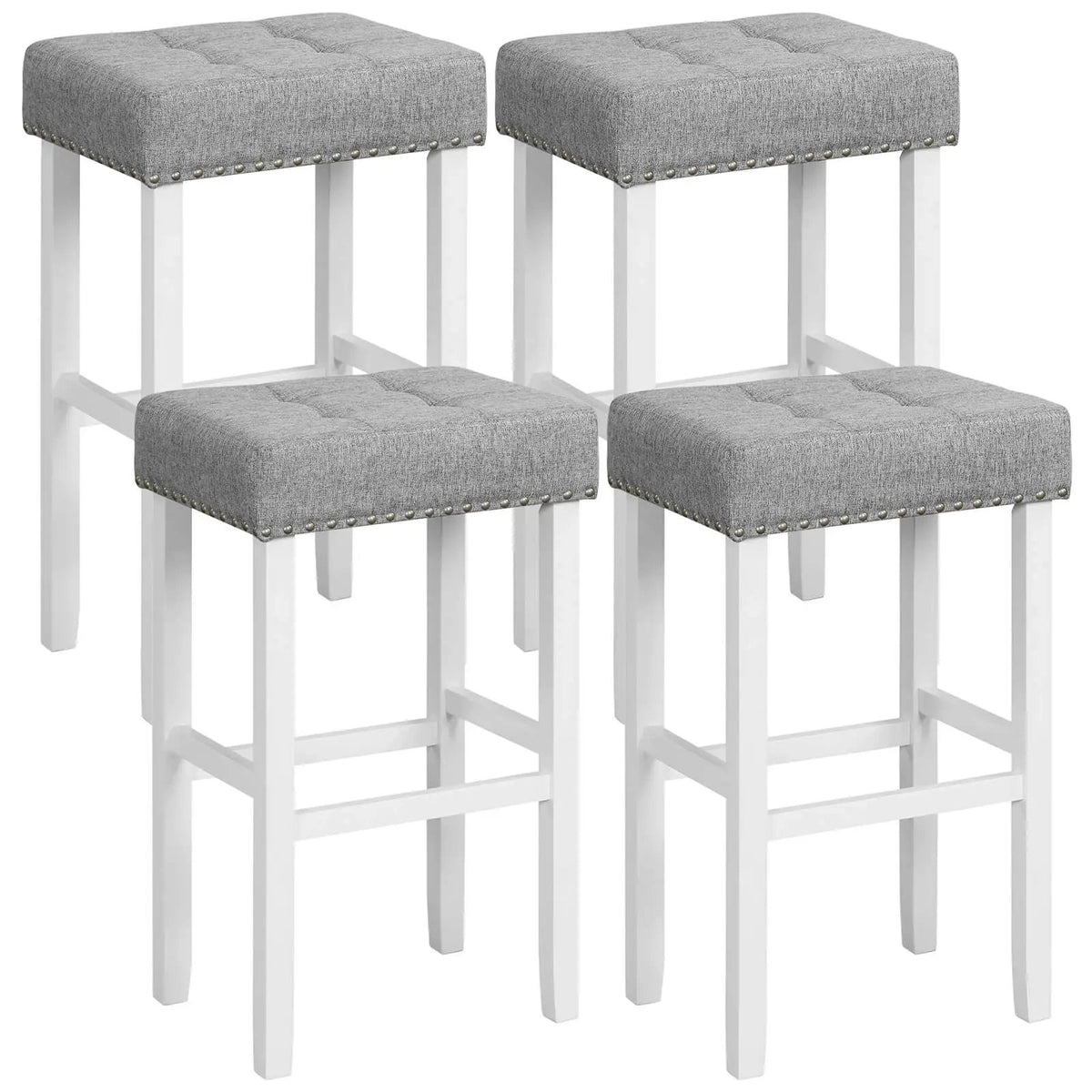 2 Pieces Counter Height Bar Stools with Sponge Padded Cushion by DirectDeals