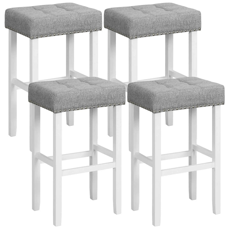 2 Pieces Counter Height Bar Stools with Sponge Padded Cushion by DirectDeals