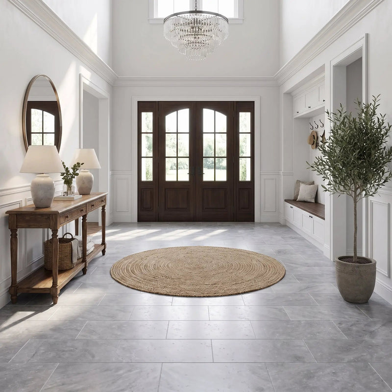 Bardiglio Light Honed Marble Tiles 12x24 by Stonetiledepot