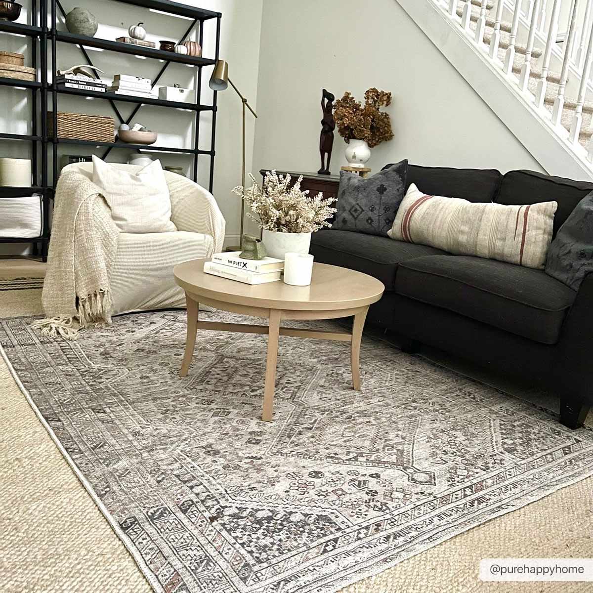 Barny Beige Flat Pile Washable Rug by Boutique Rugs