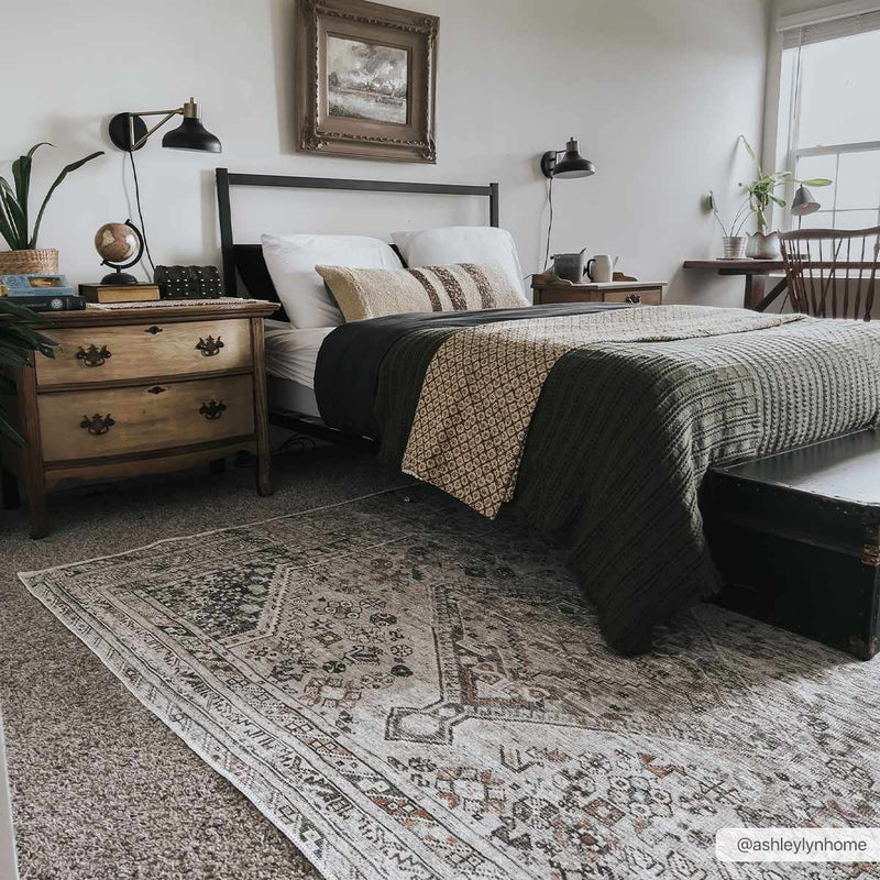 Barny Beige Flat Pile Washable Rug by Boutique Rugs